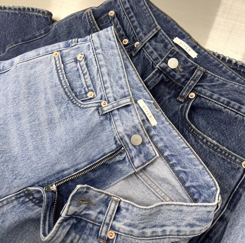 RIVER韓國代購女士新品熱賣職業真品推薦時尚休閑26春夏牛仔褲WATER/RIVER牛仔褲