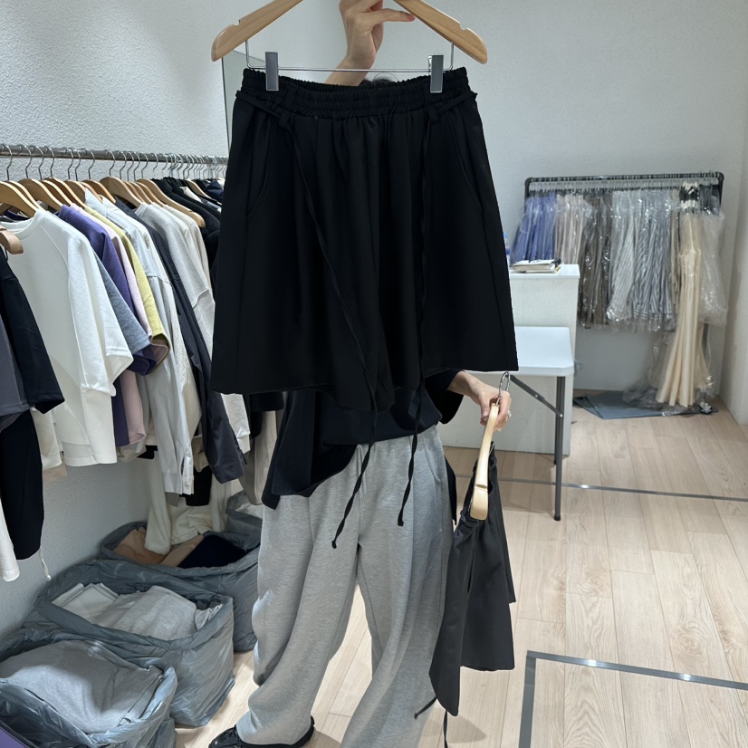 EPIC-S東大門代購女裝新款熱賣職業時尚人氣26春夏短褲含腰繩EPIC-S短褲圖色3黑色