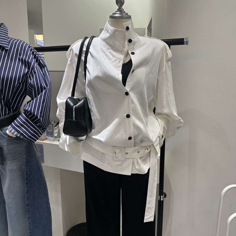 RENDER韓國代購女士新品職業時尚26春夏真品休閑夾克含腰帶RENDER夾克圖色3