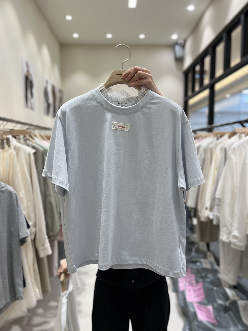 MARIE MARIE韓國直郵女裝新品時尚休閑26春夏職業推薦T恤MARIE MARIET恤圖色2