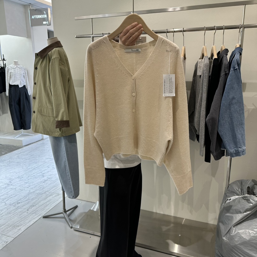 PLAMM東大門代購女士新款職業熱賣休閑人氣時尚針織衫開衫PLAMM針織衫圖色1