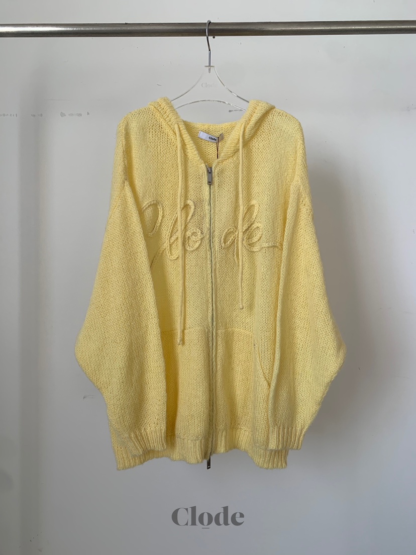CLODE東大門直郵女士新款26春夏時尚職業針織衫連帽拉鏈衫CLODE針織衫圖色2