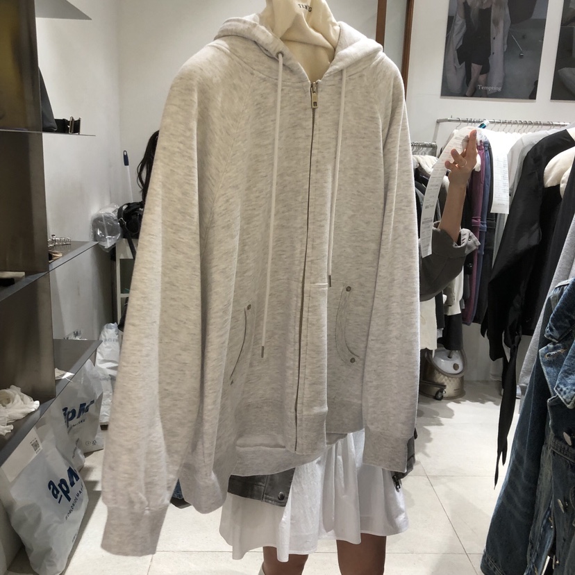 TEMPTING韓國代購女士新品人氣時尚熱賣真品衛衣拉鏈連帽TEMPTING衛衣圖色1