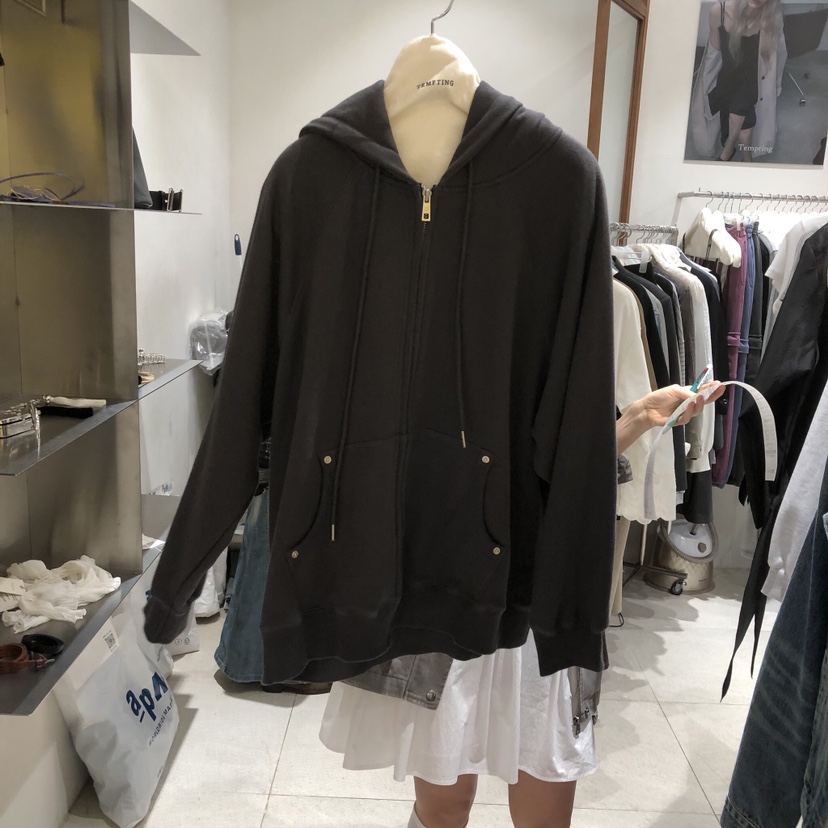 TEMPTING韓國代購女士新品人氣時尚熱賣真品衛衣拉鏈連帽TEMPTING衛衣圖色4