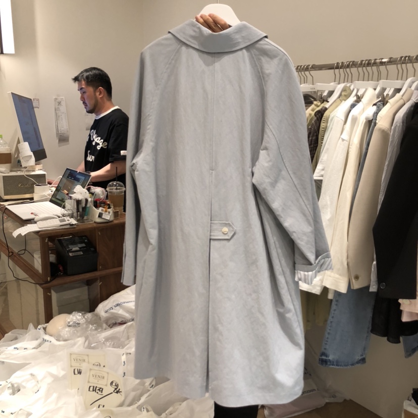VENIR-a東大門代購女士新品26春夏休閑真品人氣長款風衣VENIR-a長款風衣