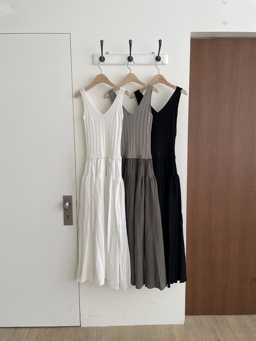 JOURNEY東大門直郵女士新品休閑26春夏熱賣連衣裙含腰帶羅紋JOURNEY連衣裙