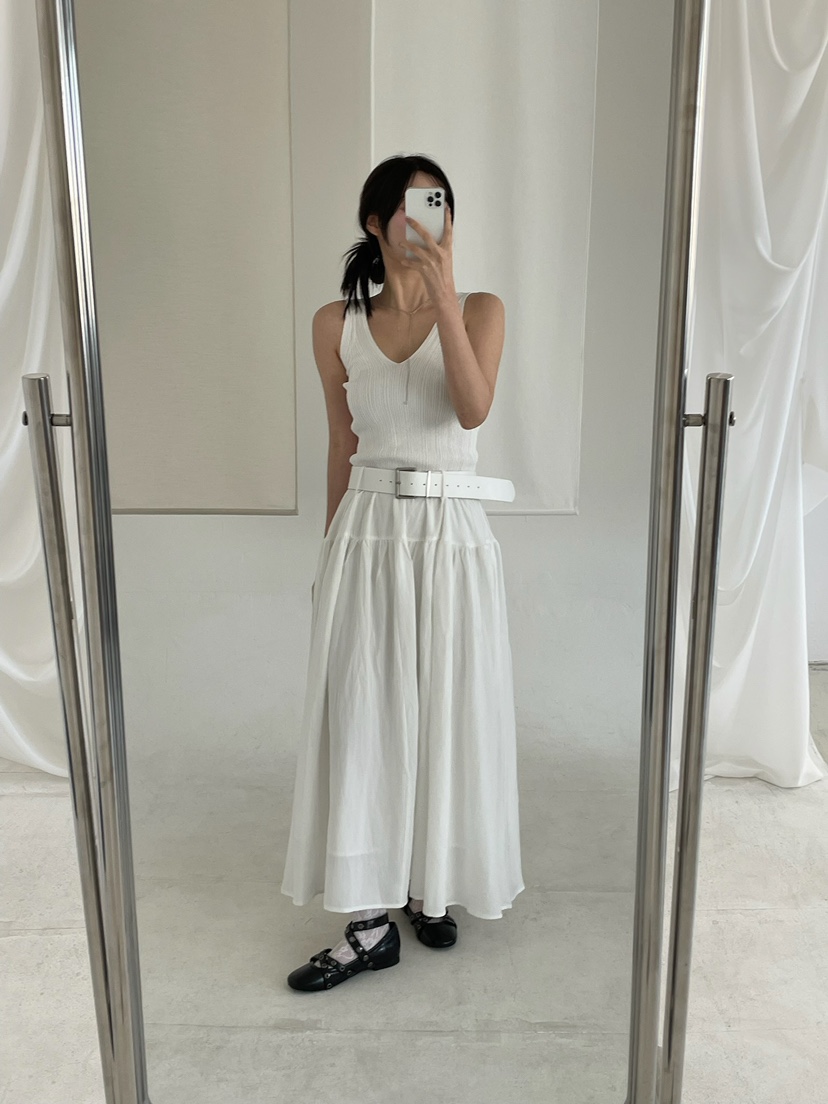 JOURNEY東大門直郵女士新品休閑26春夏熱賣連衣裙含腰帶羅紋JOURNEY連衣裙