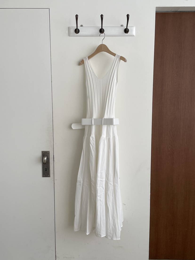 JOURNEY東大門直郵女士新品休閑26春夏熱賣連衣裙含腰帶羅紋JOURNEY連衣裙