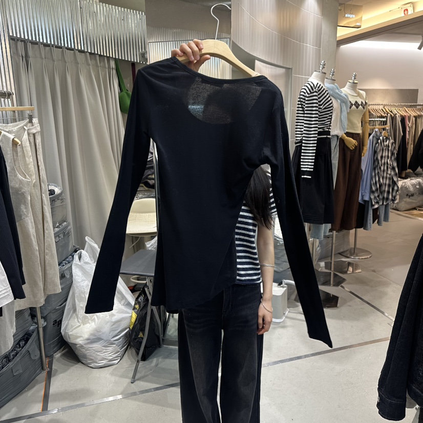 ALEGRE韓國直郵女裝新品推薦時尚真品職業熱賣人氣長袖T恤ALEGRE長袖T恤