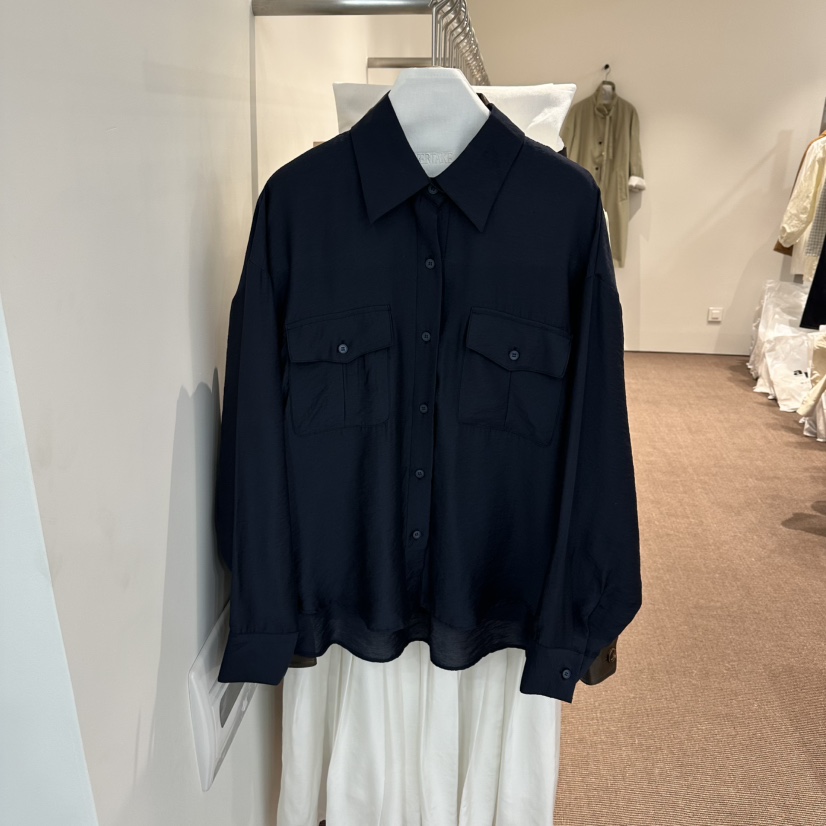 OVERTAKE韓國直郵女士新款職業時尚推薦真品襯衫蕾絲衫口袋OVERTAKE襯衫/蕾絲衫圖色3