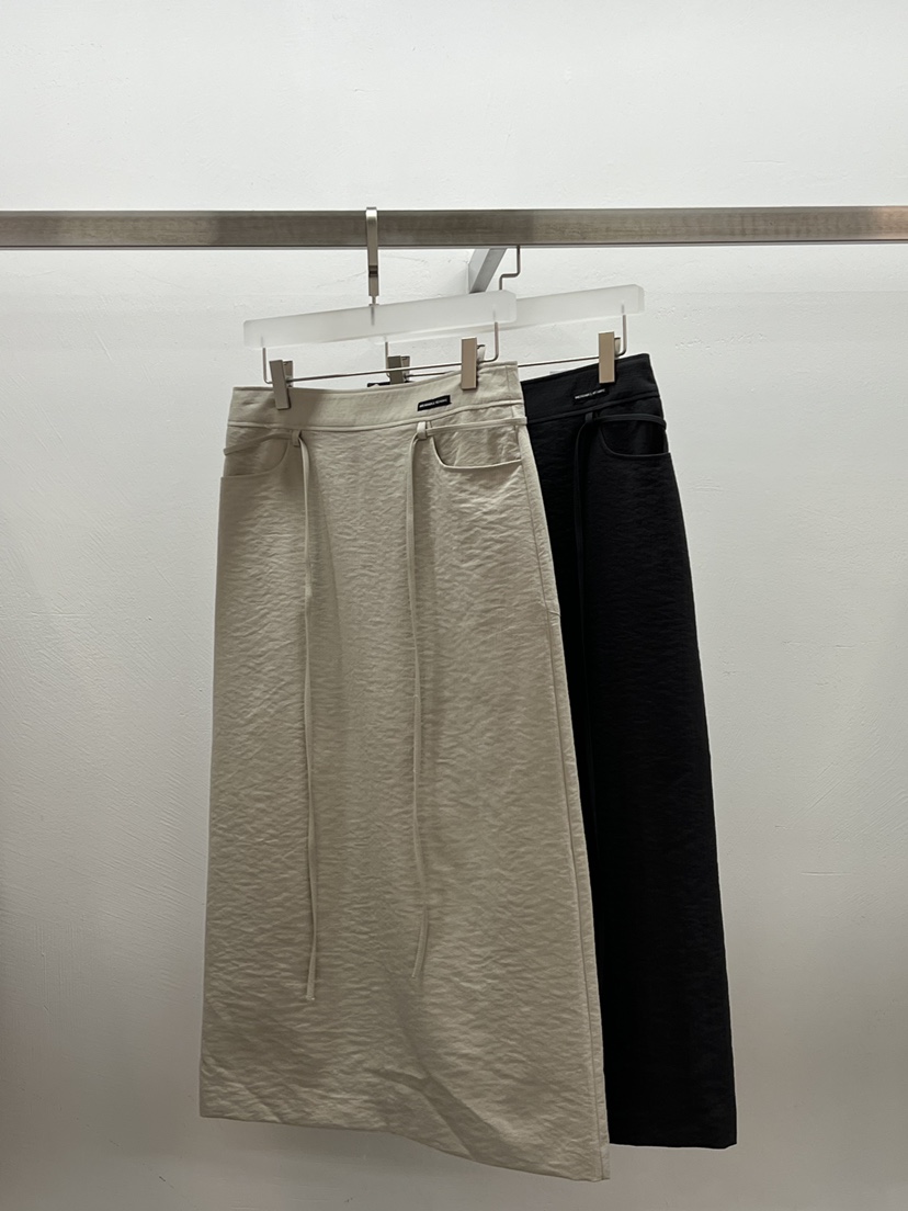 WEARABLE-L東大門直郵女士新品休閑人氣半身裙中短裙含腰繩WEARABLE半身裙/中短裙