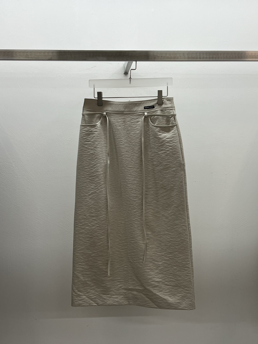 WEARABLE-L東大門直郵女士新品休閑人氣半身裙中短裙含腰繩WEARABLE半身裙/中短裙圖色1