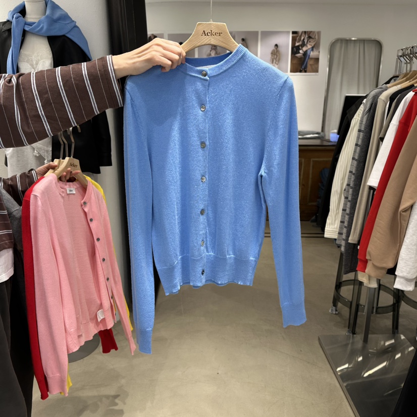 ACKER韓國代購女士新品休閑熱賣推薦26春夏針織衫圓領開衫ACKER針織衫圖色2