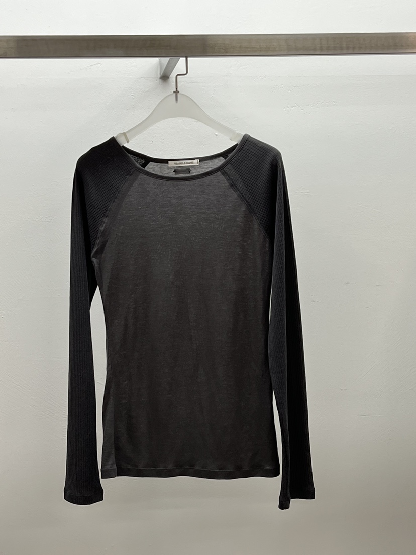 WEARABLE-L韓國直郵女裝新品26春夏休閑推薦人氣長袖T恤WEARABLE長袖T恤圖色2灰