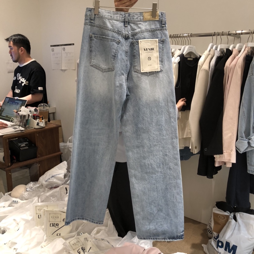 VENIR-a東大門代購女裝新品26春夏熱賣時尚真品職業牛仔褲VENIR-a牛仔褲