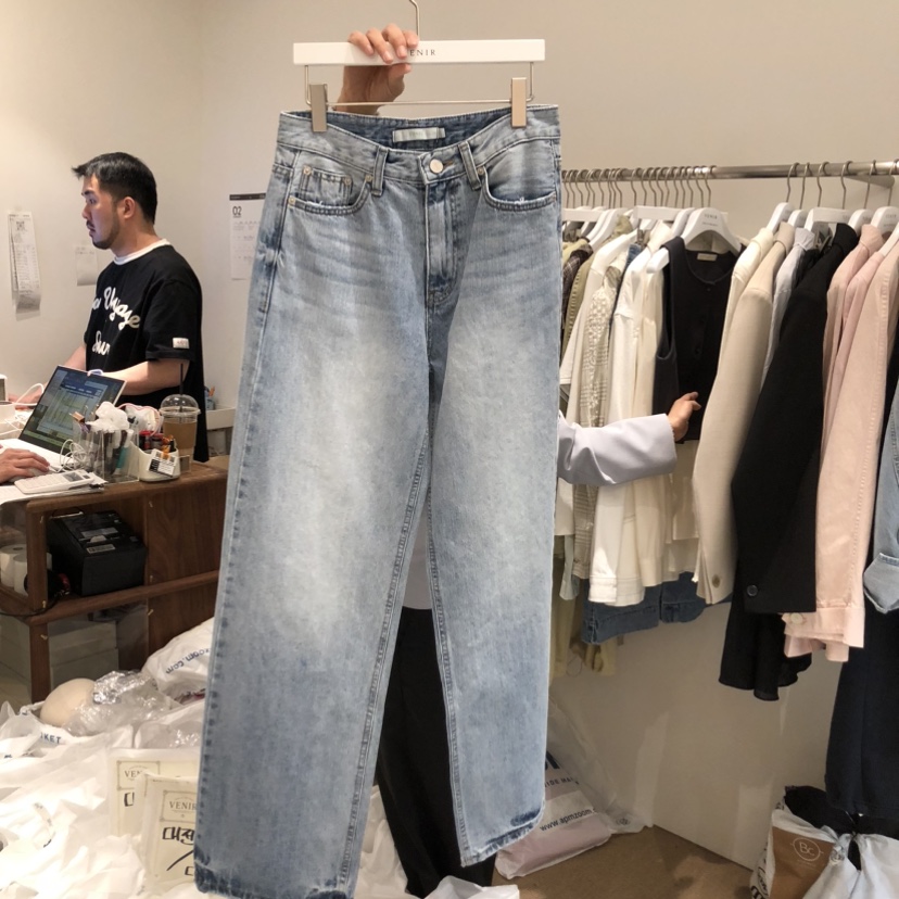 VENIR-a東大門代購女裝新品26春夏熱賣時尚真品職業牛仔褲VENIR-a牛仔褲圖色1