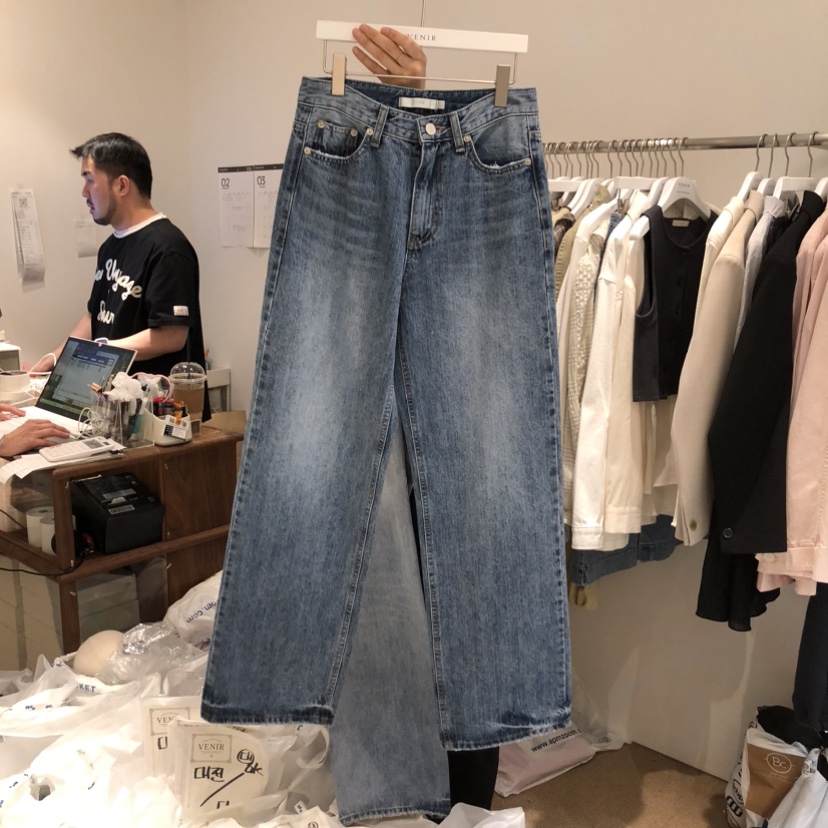 VENIR-a東大門代購女裝新品26春夏熱賣時尚真品職業牛仔褲VENIR-a牛仔褲圖色2