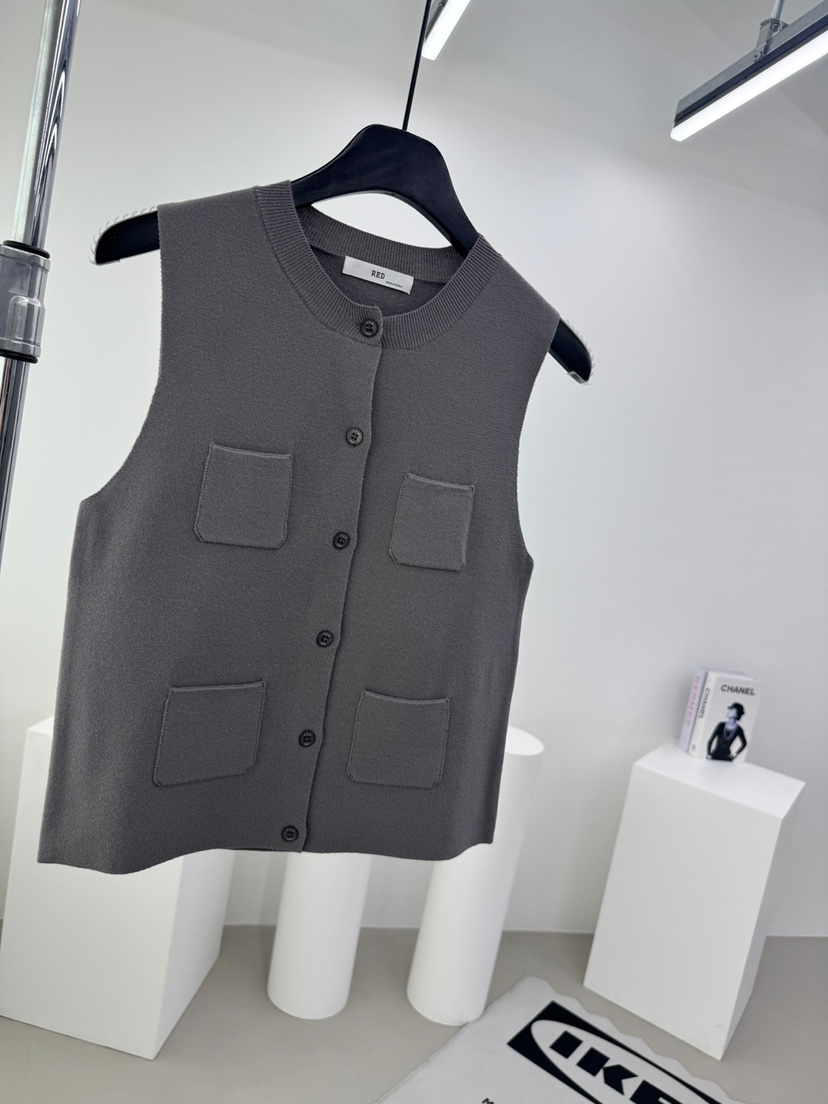 RED-A東大門實拍女士新品推薦26春夏休閑真品職業馬甲口袋RED-A馬甲圖色4