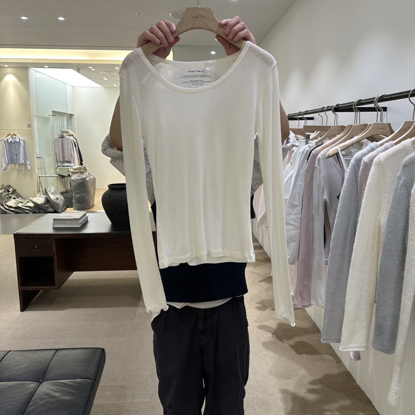 VEGETABLE東大門直郵女裝新品職業真品時尚人氣熱賣長袖T恤VEGETABLE長袖T恤圖色1