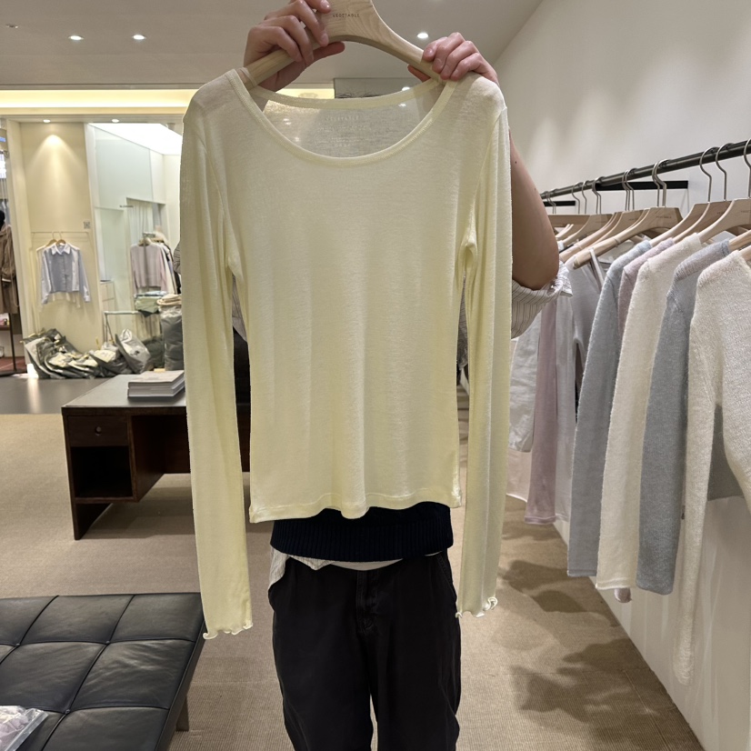 VEGETABLE東大門直郵女裝新品職業真品時尚人氣熱賣長袖T恤VEGETABLE長袖T恤圖色3