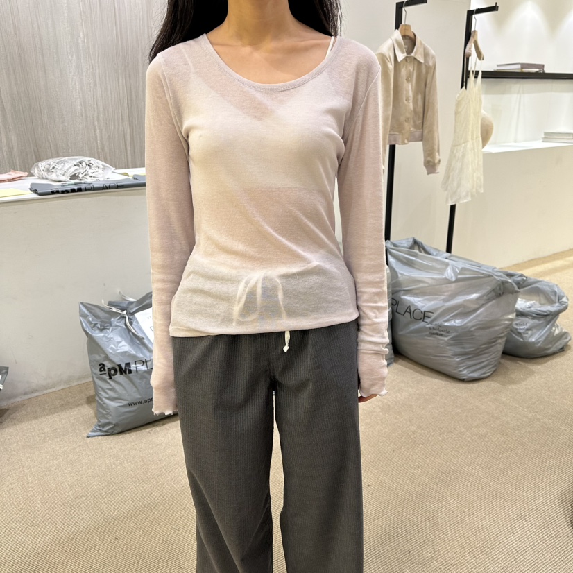 VEGETABLE東大門直郵女裝新品職業真品時尚人氣熱賣長袖T恤VEGETABLE長袖T恤圖色4