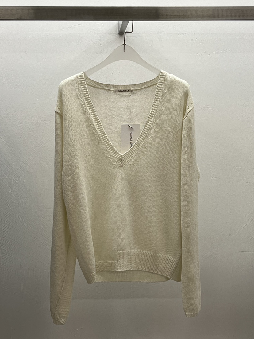 WEARABLE-L韓國代購女士新品推薦職業熱賣真品針織衫V領WEARABLE針織衫圖色1