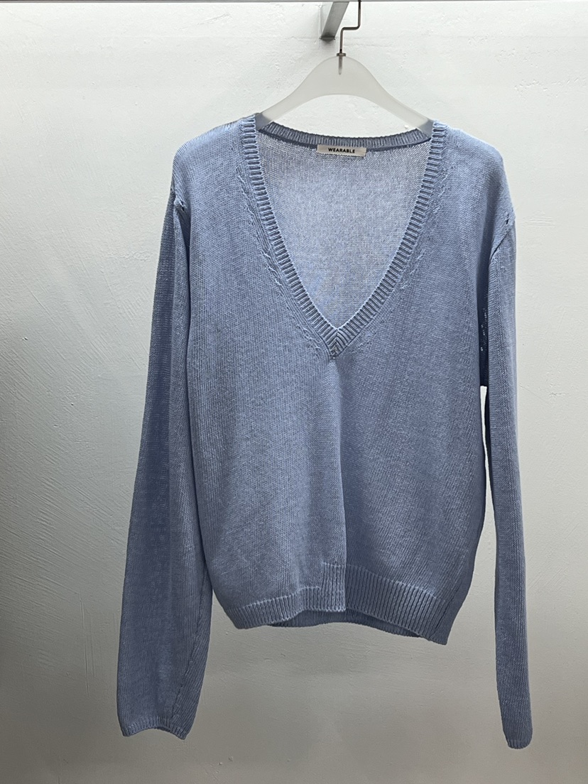 WEARABLE-L韓國代購女士新品推薦職業熱賣真品針織衫V領WEARABLE針織衫圖色3
