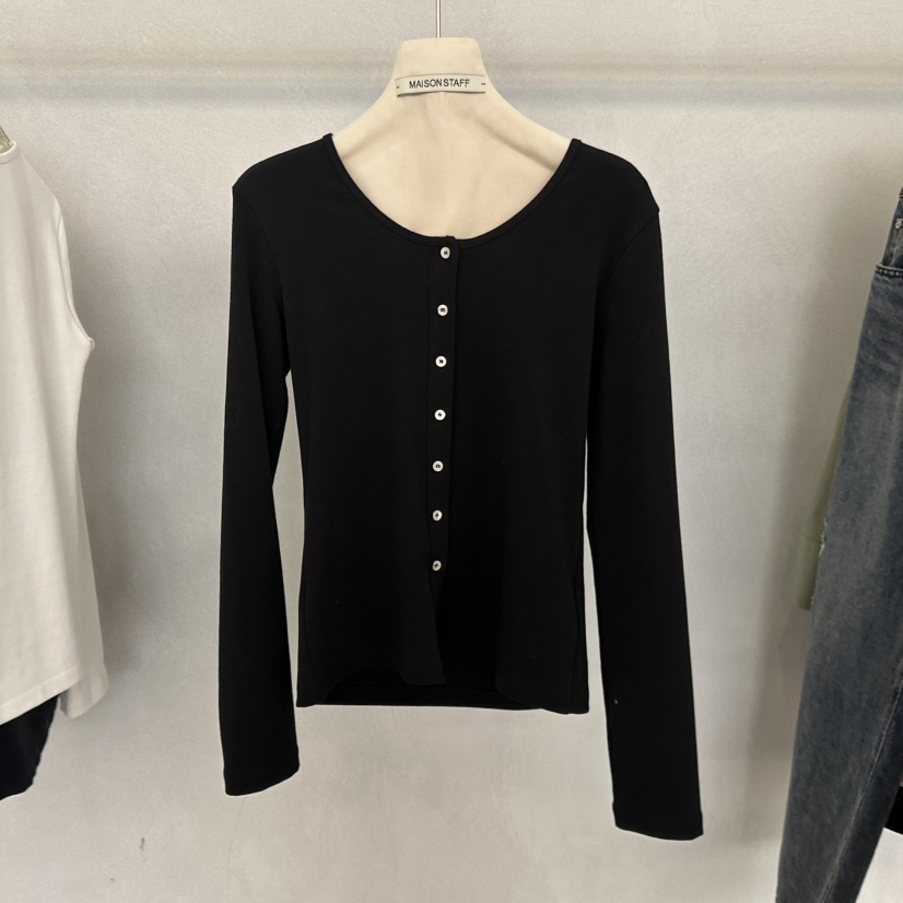 DOUBLE STANDARD/LE SMOKING/MAISONSTAFF東大門實拍女裝新品推薦長袖T恤MAISONSTAFF長袖T恤圖色2