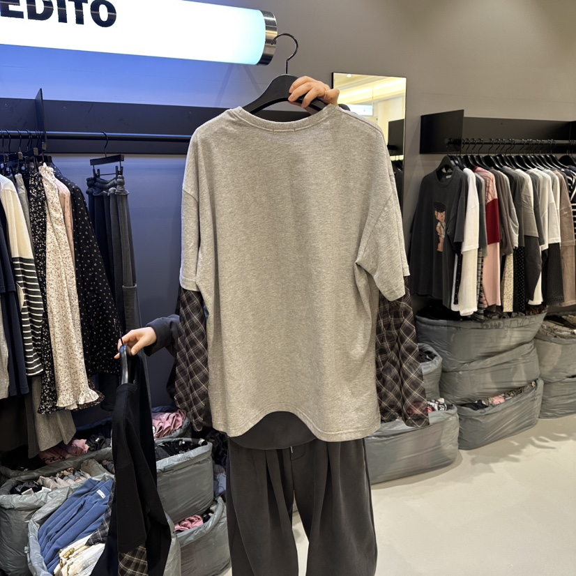 CREDITO東大門代購女士新品時尚熱賣推薦人氣26春夏襯衫蕾絲衫CREDITO襯衫/蕾絲衫