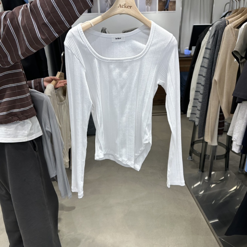 ACKER韓國代購女士新品熱賣推薦職業休閑26春夏時尚長袖T恤ACKER長袖T恤圖色3