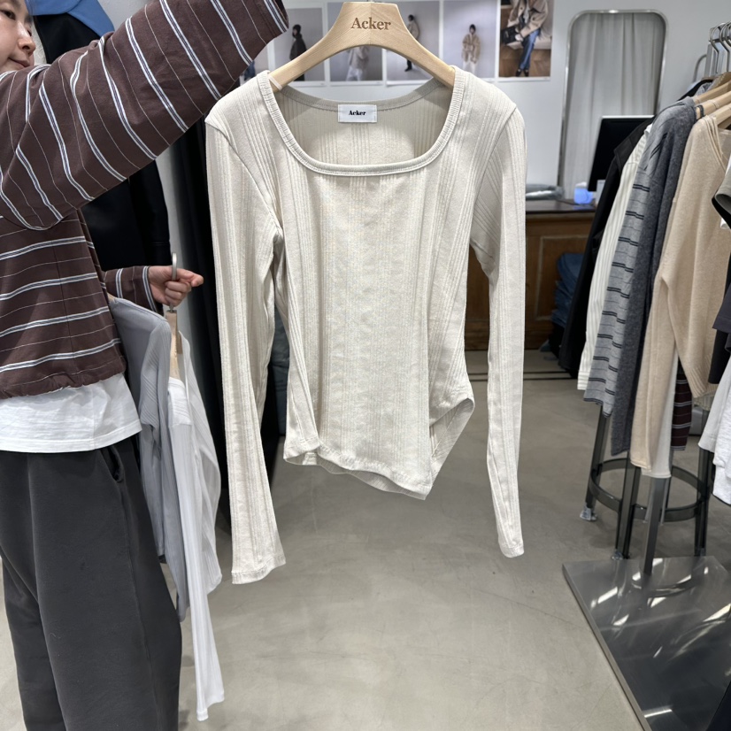 ACKER韓國代購女士新品熱賣推薦職業休閑26春夏時尚長袖T恤ACKER長袖T恤圖色4