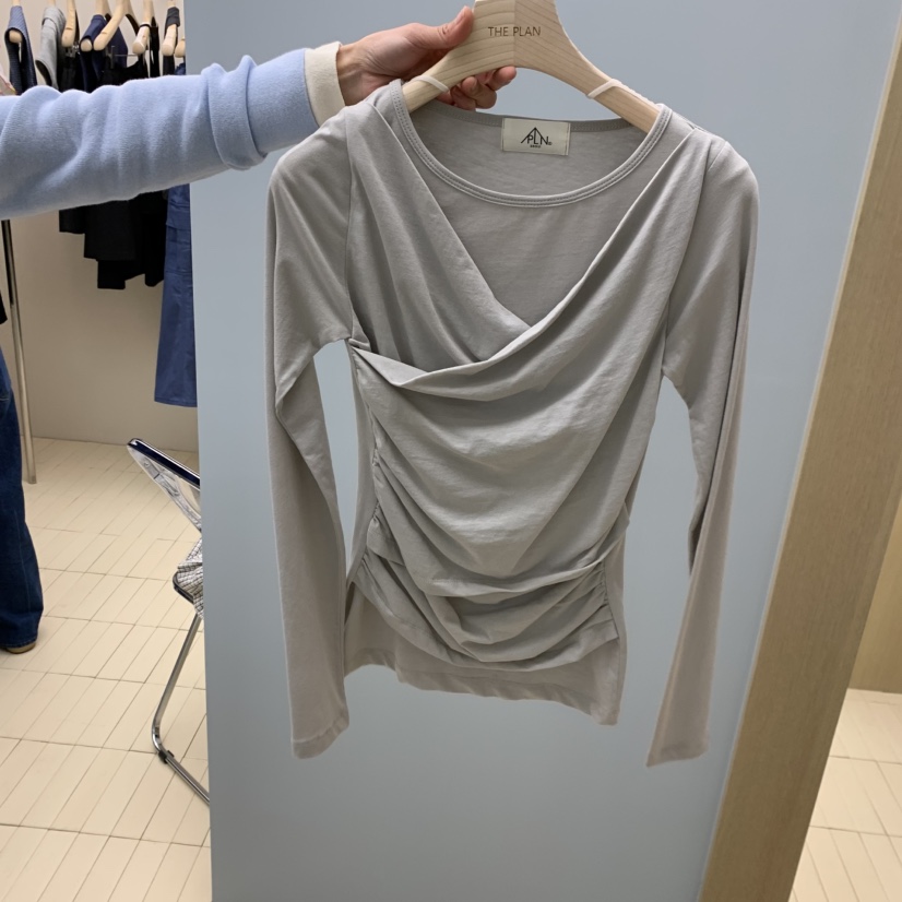 THEPLAN東大門實拍女士新款職業休閑人氣26春夏推薦長袖T恤THE PLAN長袖T恤圖色2