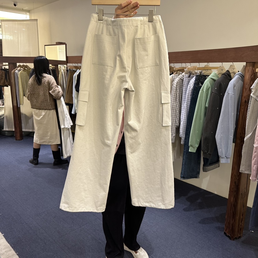 FURE韓國代購女裝新品時尚26春夏人氣休閑休閑褲工裝褲口袋FURE休閑褲