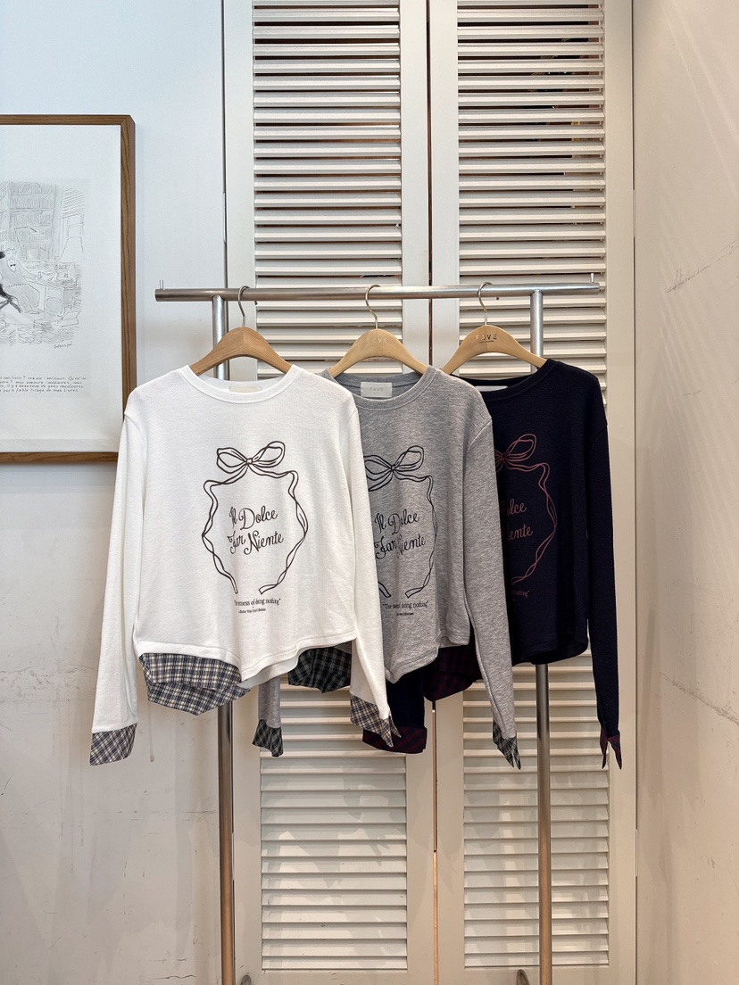 FAVE-L東大門實拍女士新品26春夏真品職業人氣休閑長袖T恤FAVE-L長袖T恤