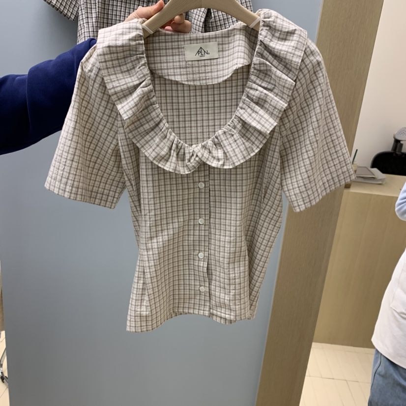 THEPLAN韓國直郵女裝新品人氣真品職業休閑26春夏襯衫蕾絲衫THE PLAN襯衫/蕾絲衫圖色1