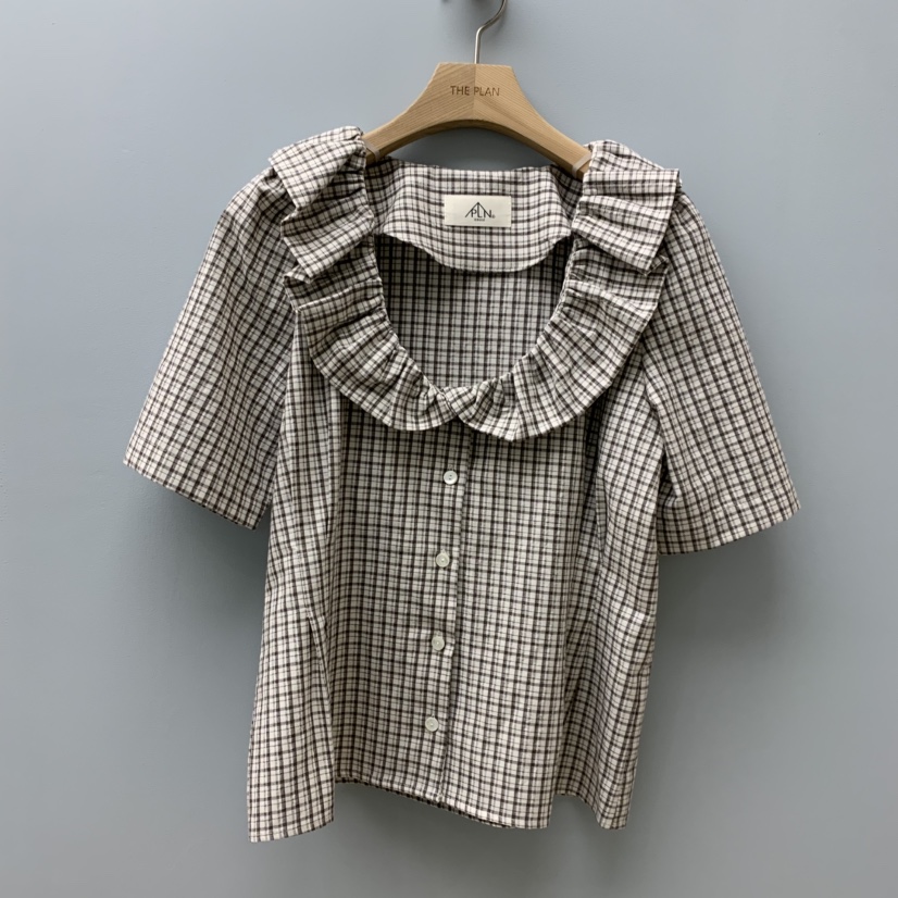 THEPLAN韓國直郵女裝新品人氣真品職業休閑26春夏襯衫蕾絲衫THE PLAN襯衫/蕾絲衫圖色2