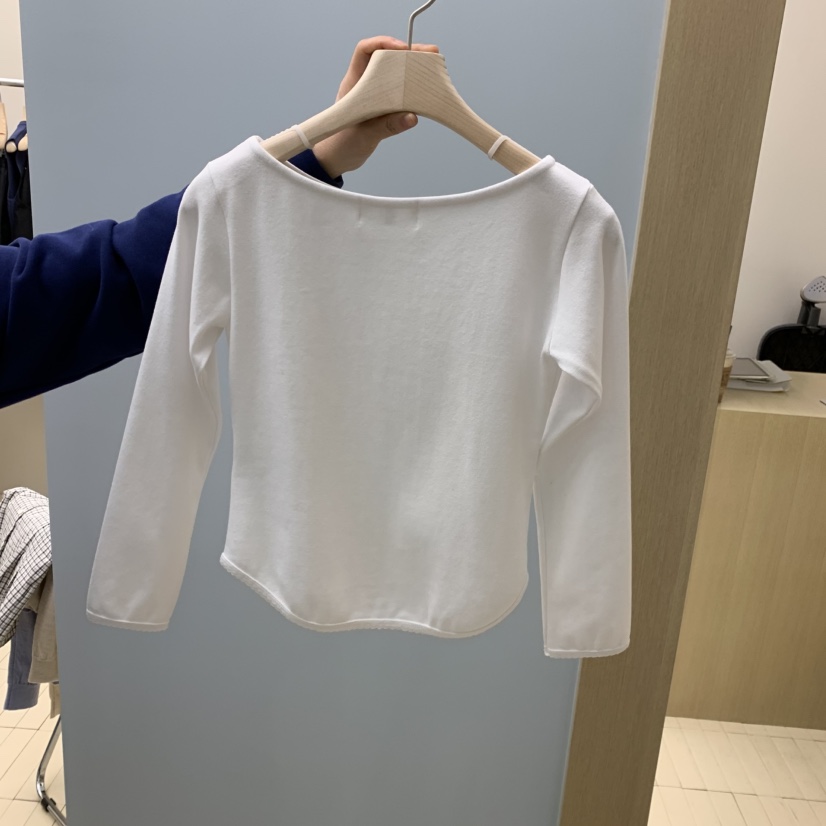 THEPLAN韓國直郵女士新品時尚推薦休閑26春夏長袖T恤船領THE PLAN長袖T恤