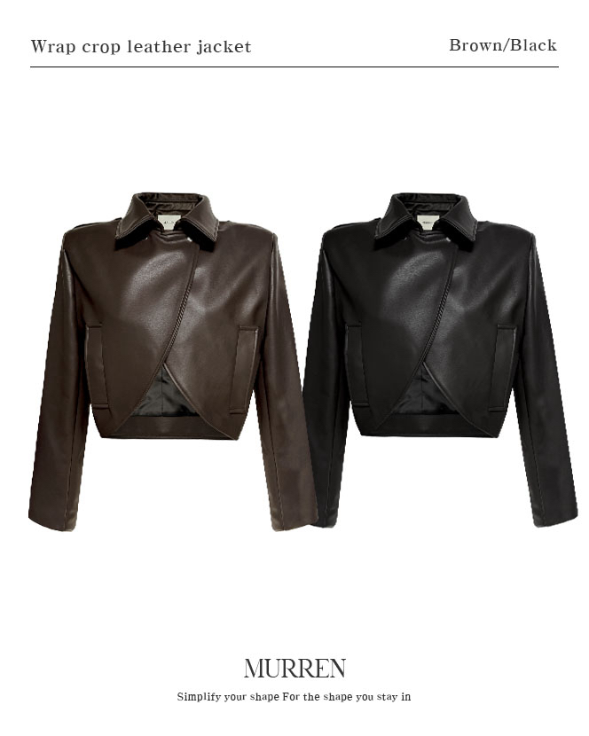 MURREN東大門實拍女裝新品人氣26春夏時尚真品推薦皮衣短款MURREN皮衣