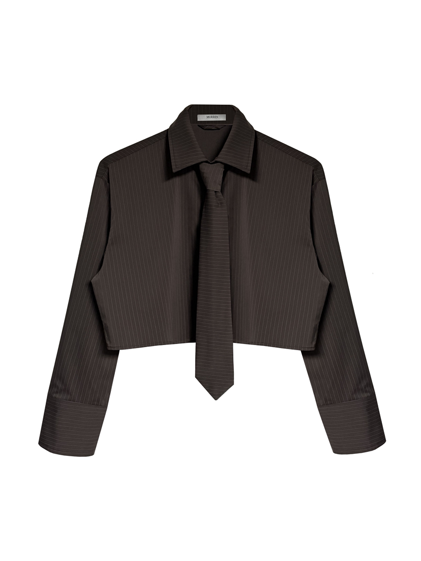 MURREN東大門代購女裝新品26春夏職業時尚襯衫蕾絲衫條紋MURREN襯衫/蕾絲衫圖色3