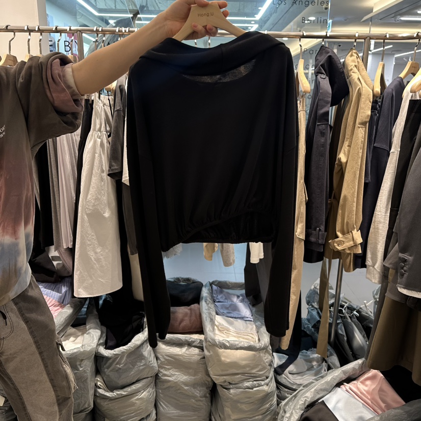 HONG.U東大門直郵女士新品26春夏時尚人氣熱賣職業長袖T恤HONG.U長袖T恤圖色4