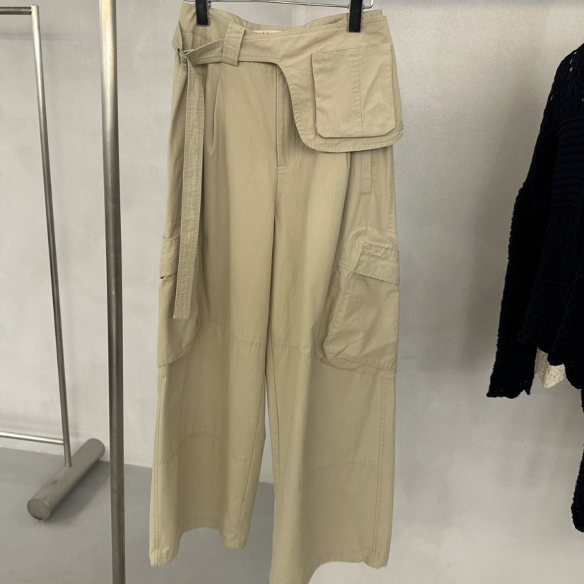 DOUBLE STANDARD/LE SMOKING/MAISONSTAFF東大門直郵女裝新款熱賣休閑褲系帶MAISONSTAFF休閑褲圖色1