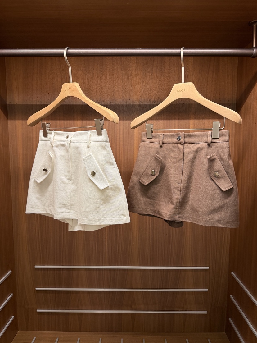 CLOTH東大門直郵女士新款熱賣26春夏人氣時尚短裙口袋水洗CLOTH短裙