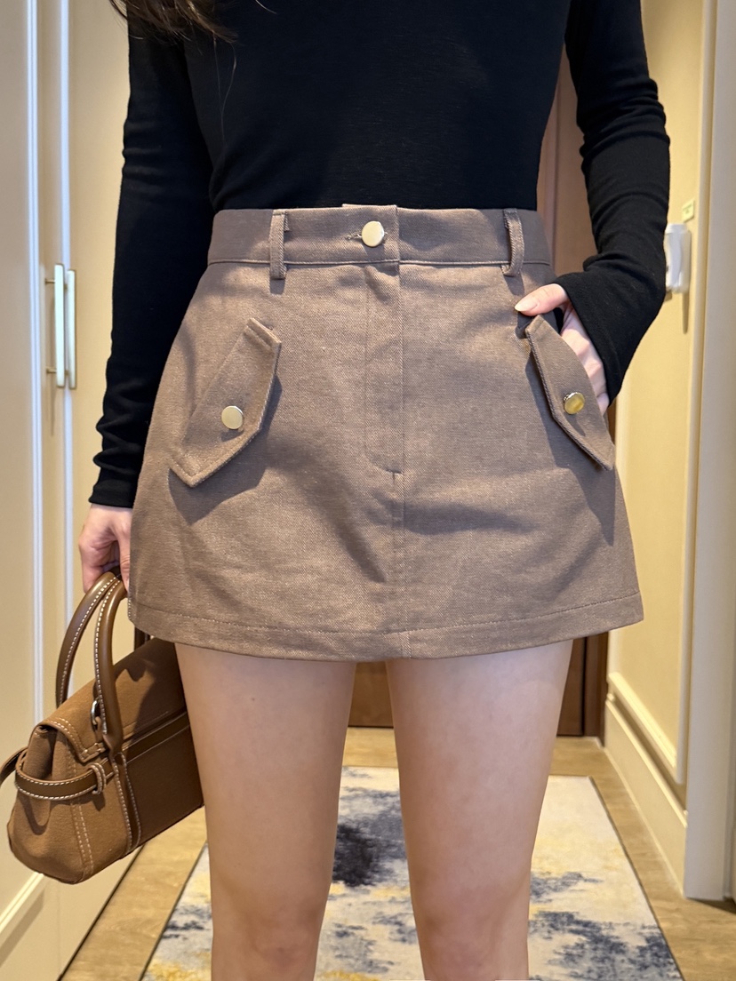 CLOTH東大門直郵女士新款熱賣26春夏人氣時尚短裙口袋水洗CLOTH短裙圖色2