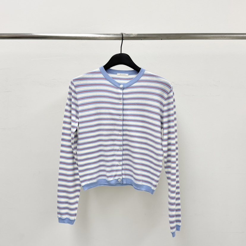 RIVER韓國代購女士新款真品時尚26春夏職業推薦針織衫開衫WATER/RIVER針織衫圖色1