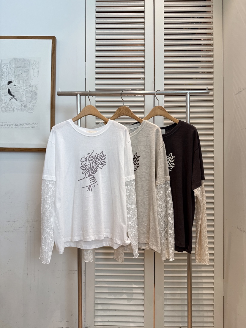 FAVE-L韓國代購女裝新款人氣職業推薦休閑26春夏長袖T恤FAVE-L長袖T恤