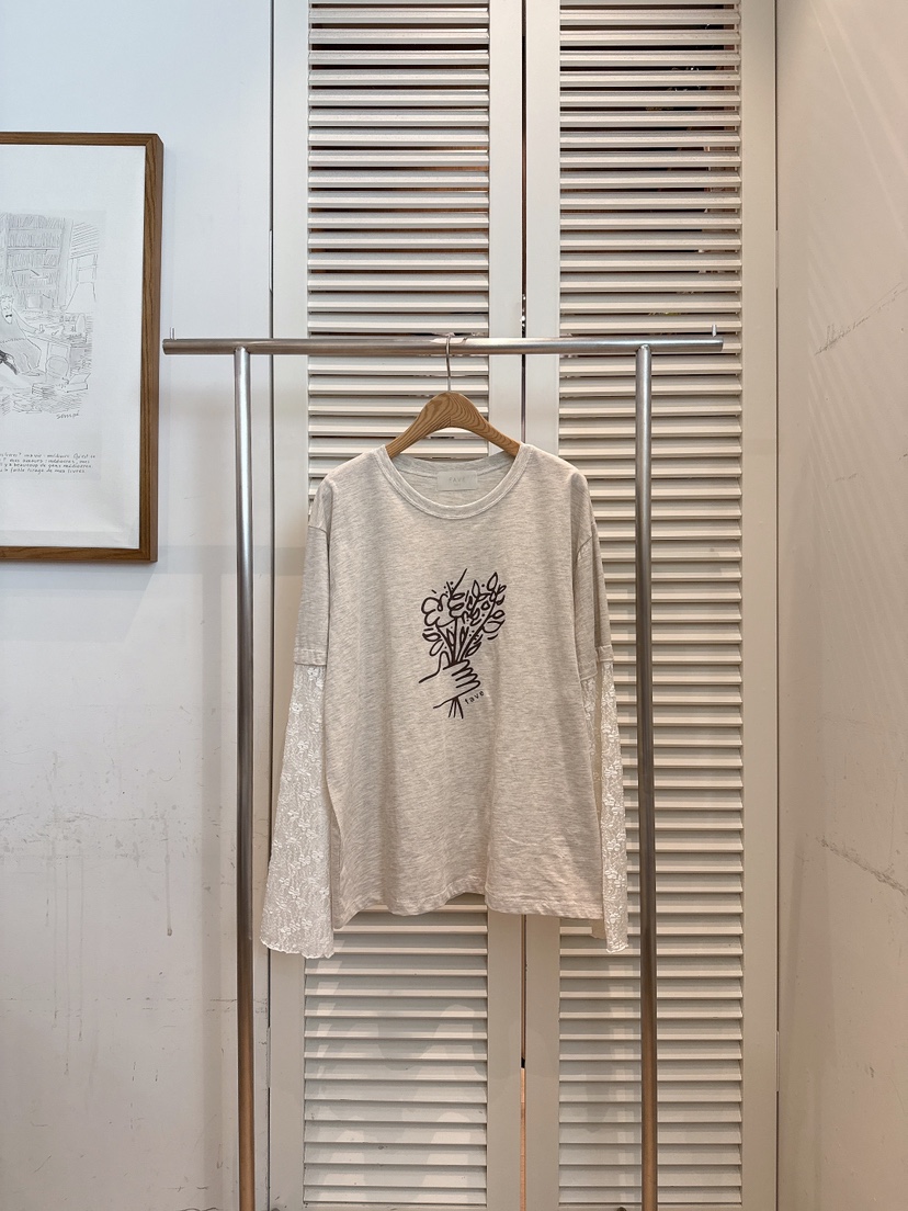 FAVE-L韓國代購女裝新款人氣職業推薦休閑26春夏長袖T恤FAVE-L長袖T恤圖色3