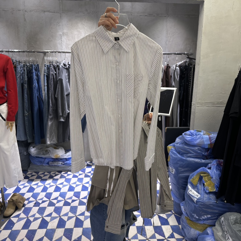 AMOUR東大門代購女裝新品推薦熱賣26春夏人氣休閑襯衫蕾絲衫AMOUR襯衫/蕾絲衫圖色1