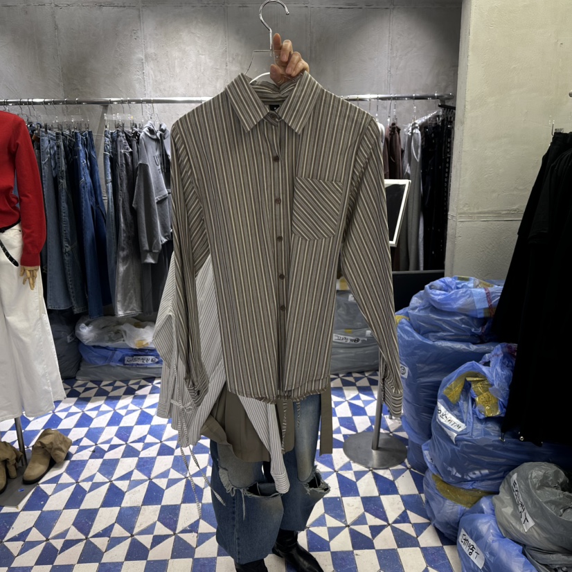 AMOUR東大門代購女裝新品推薦熱賣26春夏人氣休閑襯衫蕾絲衫AMOUR襯衫/蕾絲衫圖色2