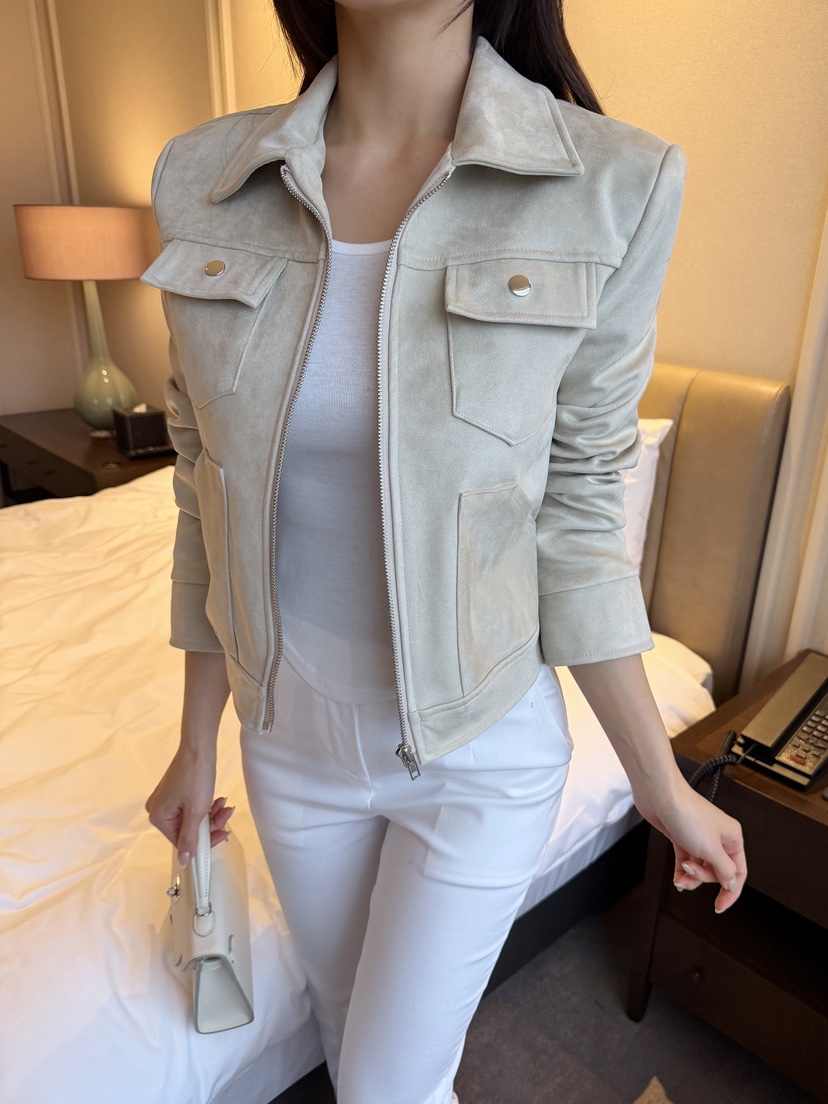 CLOTH東大門直郵女裝新品真品26春夏休閑時尚人氣夾克絨面革CLOTH夾克