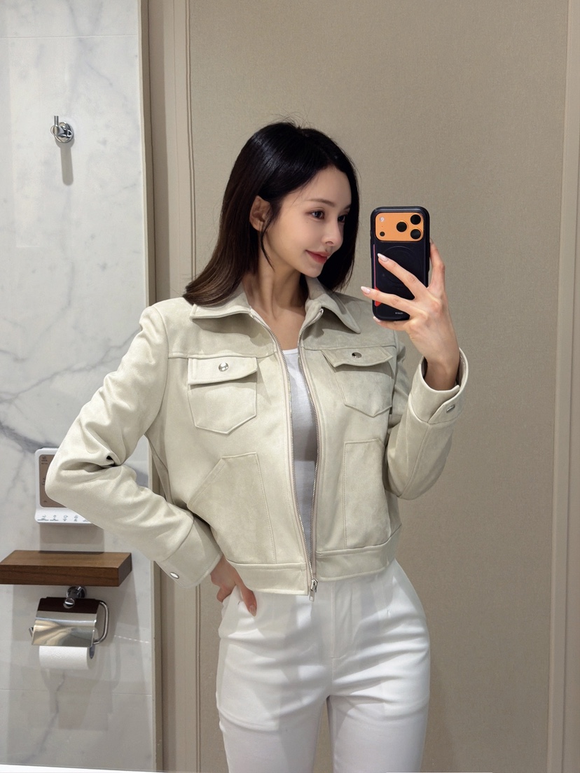 CLOTH東大門直郵女裝新品真品26春夏休閑時尚人氣夾克絨面革CLOTH夾克